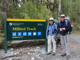 Marc and Peggy at the start of the Milford Track
Glade Wharf
Fiordland National Park
New Zealand
