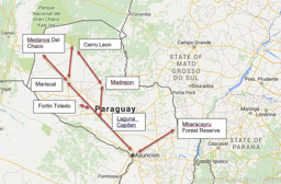 Our Route in Paraguay