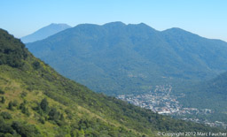 Santiago de Maria with Cerro El Tigre and distant San Miguel Volcano