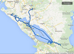 Nicaragua Route Map