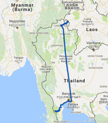 Thailand Route Map
