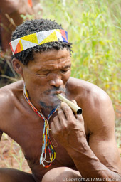 San Pipe Smoking, Aha Hills, Botswana