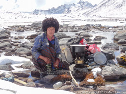 Lunana woman wearing the traditional black sheep's wool hat
Day 23 of the Snowman Trek
Thampe Chhu Valley,  Bhutan