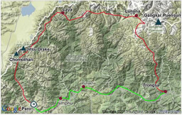 Snowman Trek Map