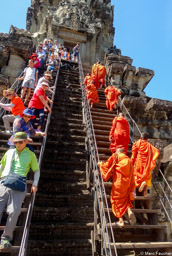Monks climbing to the Central Tower 
Angkor Wat
Siem Reap, Cambodia