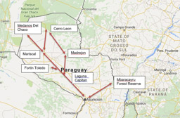 Our Route in Paraguay