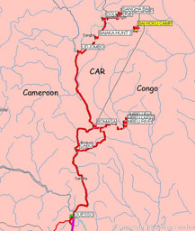 Congo CAR Trip Track