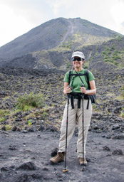Peggy at base of Izalco Volcano
