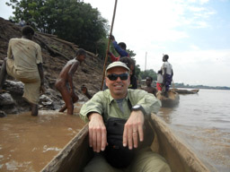 Marc crossing the Omo River in a dugout canoe
Omorate, Ethiopia