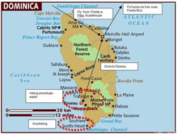 Dominica Route Map