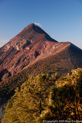 Volcan Fuego at sunrise