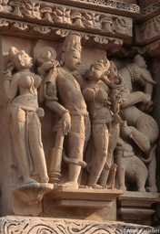 Temple carving, Khajuraho 