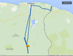 Suriname Route Map