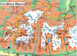 Cordillera Blanca Trek Map