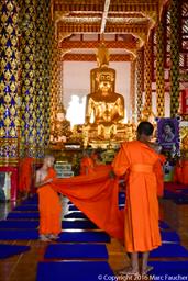Novice Monks Folding Robes