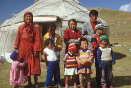 Kyrgyz family at Yurt